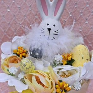 Húsvéti asztaldísz  - otthon & életmód - virágdekoráció - virágdíszek - asztali virágdísz - Meska.hu