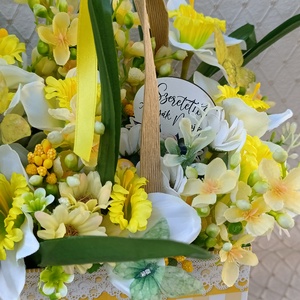 Anyák napi virágtáska  - otthon & életmód - virágdekoráció - virágdíszek - asztali virágdísz - Meska.hu