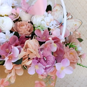 Virágtáska anyák napjára  - otthon & életmód - virágdekoráció - virágok - virágbox - Meska.hu