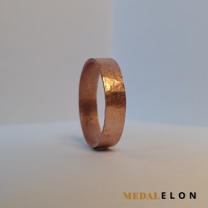 Rusztikus vörösréz gyűrű, Ékszer, Gyűrű, Kerek gyűrű, Ékszerkészítés, Fémmegmunkálás, MESKA