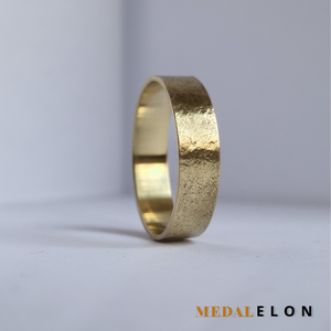 Rusztikus sárgaréz gyűrű, Ékszer, Gyűrű, Kerek gyűrű, Ékszerkészítés, Fémmegmunkálás, MESKA
