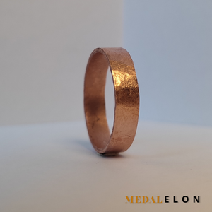 Rusztikus vörösréz gyűrű, Ékszer, Gyűrű, Kerek gyűrű, Ékszerkészítés, Fémmegmunkálás, MESKA