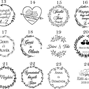 45mm Esküvői nyomda, pecsét kívánság szerint, esküvő, házasság, házasságkötés -  - Meska.hu