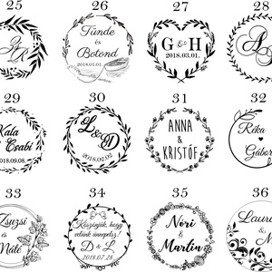 45mm Esküvői nyomda, pecsét kívánság szerint, esküvő, házasság, házasságkötés -  - Meska.hu