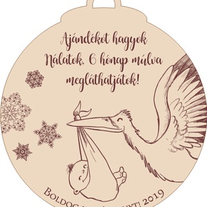 Bababejelentő karácsonyfadísz nagyszülőknek - karácsony - karácsonyi lakásdekoráció - karácsonyfadíszek - Meska.hu