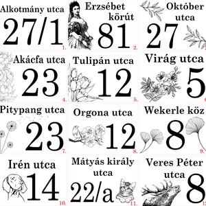 Nemesacél házszámtábla, házszám, utcatábla egyedi gravírozással - otthon & életmód - ház & kert - házszám - Meska.hu