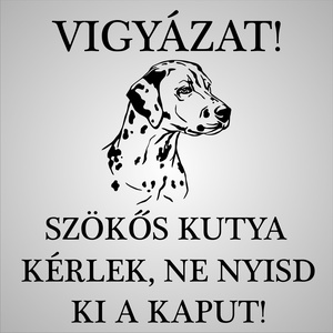 Nemesacél kutyás figyelmeztető tábla gravírozással - A kutya harap - otthon & életmód - ház & kert - névtábla - Meska.hu