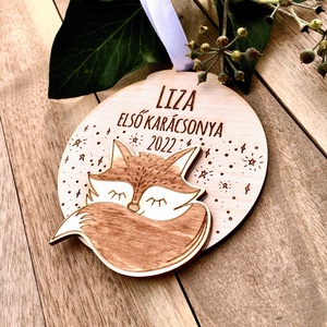 Első karácsony - karácsonyfadísz róka figurával - Meska.hu