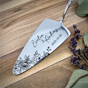 ÚJDONSÁG!-Gravírozott tortalapát tetszőleges szöveggel, Otthon & Életmód, Konyhafelszerelés, tálalás, Tálalás, Kanál & Villa, Gravírozás, pirográfia, MESKA