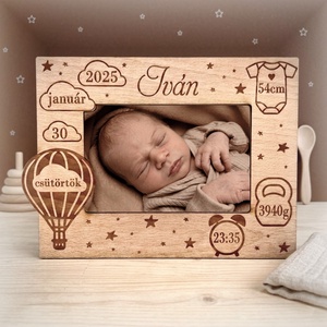 Fotókeret, képkeret babáknak születési adatokkal - Meska.hu
