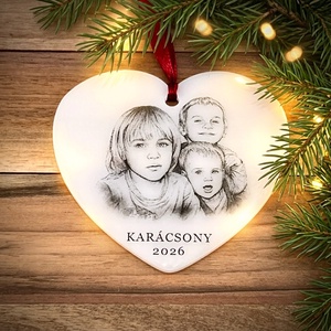 ÚJDONSÁG! Gravírozott képes karácsonyfadísz - saját fotóval - Meska.hu