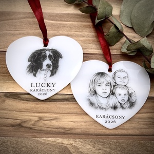 ÚJDONSÁG! Gravírozott képes karácsonyfadísz - saját fotóval - karácsony - karácsonyi lakásdekoráció - karácsonyfadíszek - Meska.hu