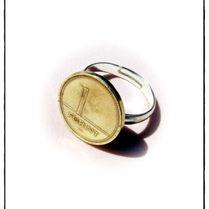 Retro Érme Gyűrű 1Ft (2 variáns) - ékszer - gyűrű - pecsétgyűrű - Meska.hu