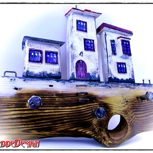 Driftwood Decor Kikötői részlet - fali akasztó, Otthon & Lakás, Dekoráció, Fali és függő dekoráció, Falra akasztható dekor, Famegmunkálás, Fémmegmunkálás, Meska