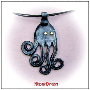 Cthulhu. Kovácsolt Villaékszer, Nyakék  - ékszer - nyaklánc - medálos nyaklánc - Meska.hu