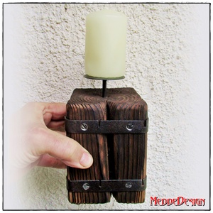 BlackOut Rustic Gyertyatartó - otthon & életmód - gyertya, illat, aroma - gyertyatartó - Meska.hu