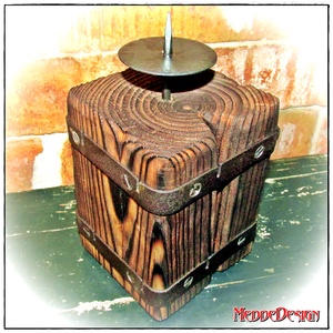 BlackOut Rustic Gyertyatartó - otthon & életmód - gyertya, illat, aroma - gyertyatartó - Meska.hu