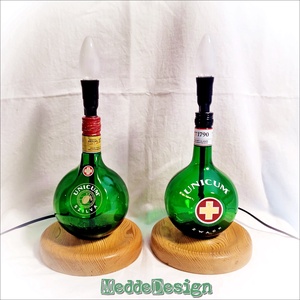 Retro Unicum Fan típusú éjjeli hangulatlámpa pár fából és üvegből - otthon & életmód - lámpa - hangulatlámpa - Meska.hu
