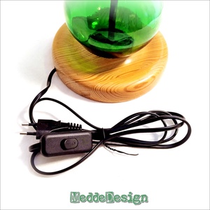 Retro Unicum Fan típusú éjjeli hangulatlámpa pár fából és üvegből - otthon & életmód - lámpa - hangulatlámpa - Meska.hu