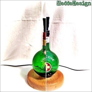 Retro Unicum Fan típusú éjjeli hangulatlámpa pár fából és üvegből - otthon & életmód - lámpa - hangulatlámpa - Meska.hu