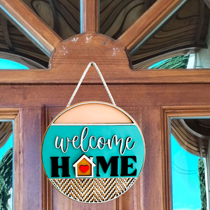 Ajtódísz  Welcome home - otthon & életmód - dekoráció - ajtó- és ablak dekoráció - ajtótámasz - Meska.hu