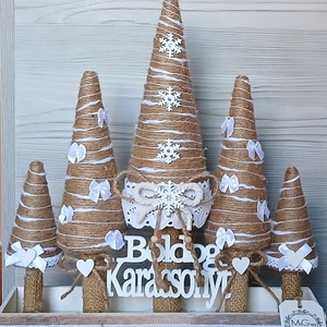 Karácsonyi asztaldísz, polcdísz - karácsony - karácsonyi lakásdekoráció - karácsonyi lakásdíszek - Meska.hu