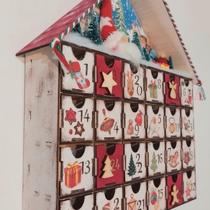 Manós adventi naptár fiókokkal - karácsony - adventi díszek - adventi naptár - Meska.hu
