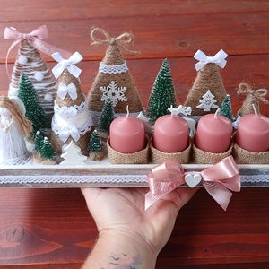 Angyali adventi koszorú dobozban - karácsony - adventi díszek - adventi koszorú - Meska.hu