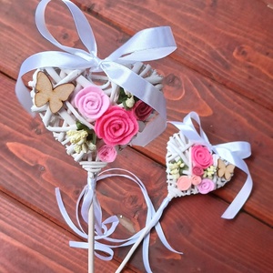 Virágpálca, pálcás csokor, betűző - 2db - otthon & életmód - dekoráció - virágdísz és tartó - csokor & virágdísz - Meska.hu