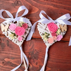 Virágpálca, pálcás csokor, betűző - 2db - otthon & életmód - dekoráció - virágdísz és tartó - csokor & virágdísz - Meska.hu