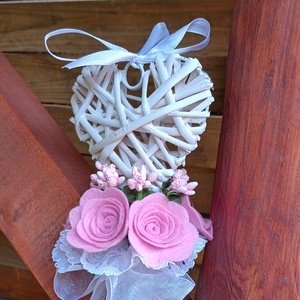 Csokor vesszőszívvel, ballagásra, alkalmakra - otthon & életmód - dekoráció - virágdísz és tartó - csokor & virágdísz - Meska.hu