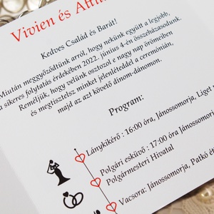 Magyaros esküvői meghívó ablakos formátumban - esküvő - meghívó & kártya - meghívó - Meska.hu