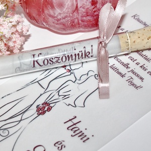 Köszönetajándék üvegcse pausszal - esküvő - emlék & ajándék - köszönőajándék - Meska.hu