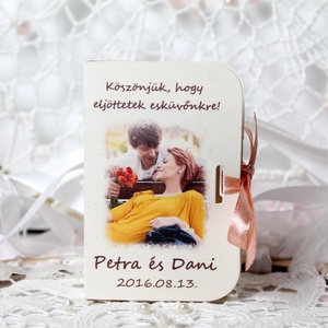 Köszönetajándék cukorka mini könyvben, Esküvő, Emlék & Ajándék, Köszönőajándék, Fotó, grafika, rajz, illusztráció, Mindenmás, MESKA