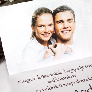 Köszönetajándék kártya ültetővel és fotóval - esküvő - emlék & ajándék - köszönőajándék - Meska.hu