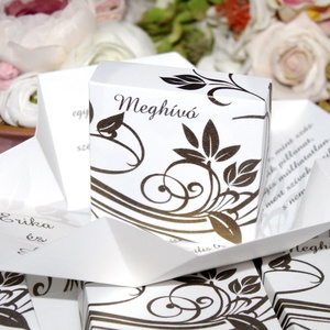 Vidám esküvői meghívó kocka dobozban - esküvő - meghívó & kártya - meghívó - Meska.hu