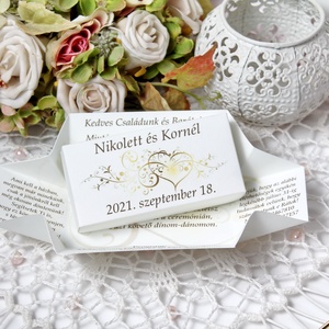 Esküvői meghívó tégla dobozban szív motívummal - esküvő - meghívó & kártya - meghívó - Meska.hu