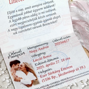 Útlevél esküvői meghívó - esküvő - meghívó & kártya - meghívó - Meska.hu