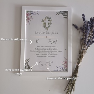 Keresztelő bizonyítvány / Keresztelő emléklap - játék & sport - keresztelőajándékok - Meska.hu