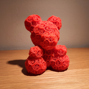 Rózsa maci - otthon & életmód - dekoráció - dísztárgy - Meska.hu