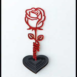 Rózsa talppal, LOVE vagy MOM felirattal, Otthon & Életmód, Dekoráció, Dísztárgy, Mindenmás, MESKA