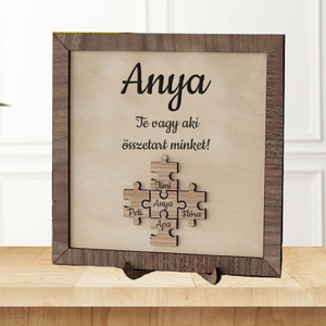 Egyedi Gravírozott Ajándék Anyának - Anyák napjára, születésnapra, Esküvő, Dekoráció, Asztaldísz, Gravírozás, pirográfia, MESKA