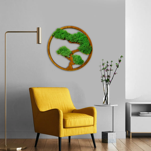Bonsai Zuzmó Falidekor  Természetes Harmónia Otthonodban, Otthon & Életmód, Dekoráció, Fali és függő dekoráció, Zuzmókép, Mohakép, Gravírozás, pirográfia, MESKA