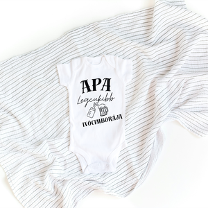 Apa legcukibb ivócimborája- Pamut Babaruha - baba - mama - babaruházat - baba body - Meska.hu