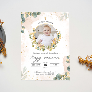 Elegáns Képes Meghívó keresztelőre, Baba - mama, Keresztelő kellékek, Keresztelő meghívó, Fotó, grafika, rajz, illusztráció, A meghívók
- 250 gramm vastagságú, erős és kemény papírra készülnek amelyet igény szerint laminálun..., MESKA