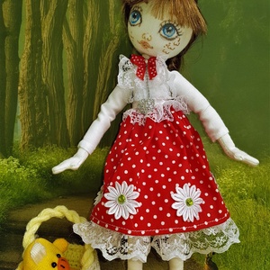 Zsuzsu baba,piros pöttyös szoknyában - játék & sport - baba & babaház - baba - Meska.hu