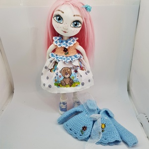 Zsuzsu baba,kék pulcsiban - játék & sport - baba & babaház - baba - Meska.hu