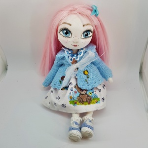 Zsuzsu baba,kék pulcsiban - játék & sport - baba & babaház - baba - Meska.hu