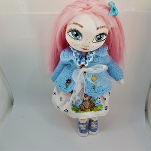 Zsuzsu baba,kék pulcsiban - játék & sport - baba & babaház - baba - Meska.hu