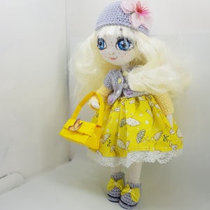 Zsuzsu baba sárgában - játék & sport - baba & babaház - baba - Meska.hu